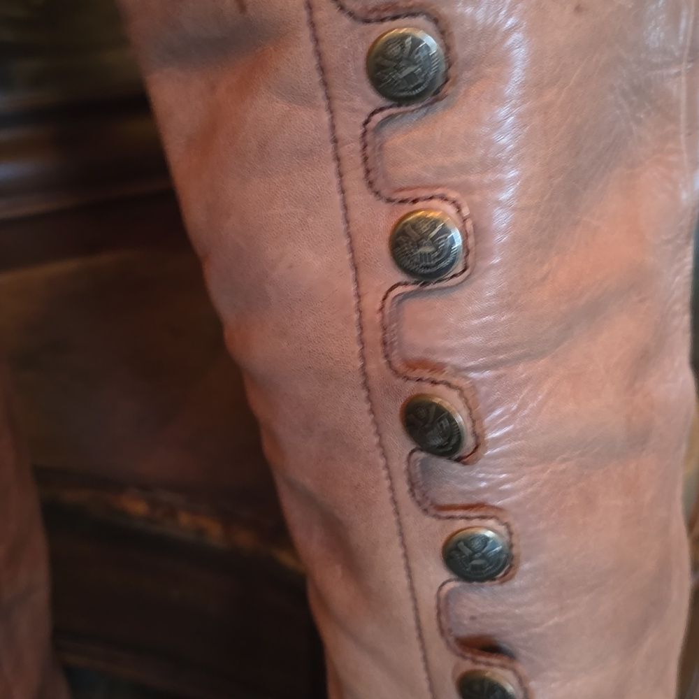 Sam Edelman Tan Over the Knee Boots. Natural PATINA Look! New Condition! Size 7 - Picture 7 of 15